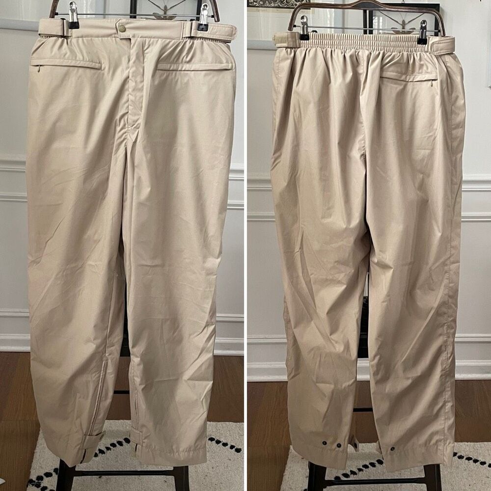 Sun Mountain Sports Tan Windbreaker Outdoor Pants Adjustable L